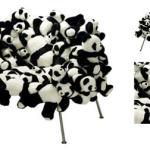 Modern Lounge Chair Features An Explosion Of Cute And Cuddly Pandas