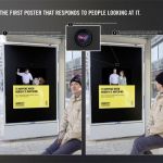Camera-Powered Interactive Poster Changes Displays When People Are Watching
