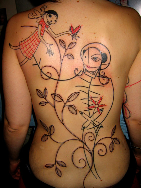 Yann Travaille's Unique DoodleLike Tattoos yann tattoo