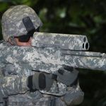 XM25 Rifle Shoots At Targets Hiding Behind Cover