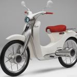 Honda EV-Cub Motorcycle Features All-Electric, 2WD Drivetrain, Inter-Vehicle Communications