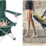 Portable All In One Chair Is A Tote Bag, Magazine Pouch And A Beer Cooler