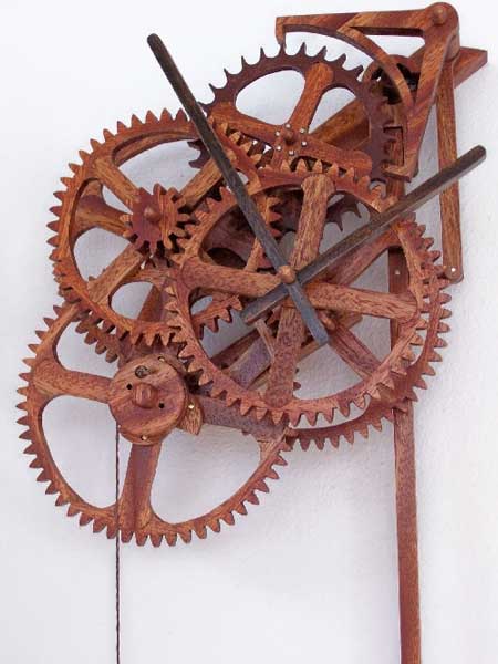Wooden Gear Clock Design
