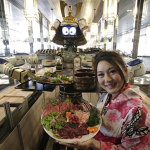 Dancing Samurai Robot Waiters Bring You Sushi, Dance Moves