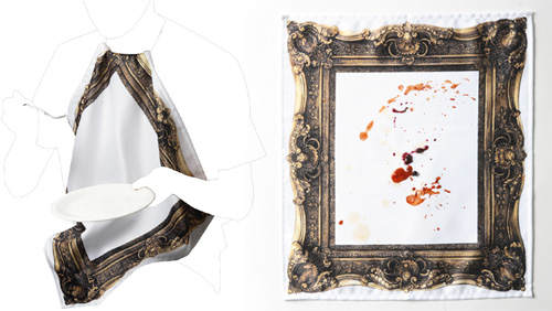 kouichi's okamoto's Framing Napkins--napkin with a frame border so your stains seem like "art"