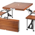 Tailgate Wooden Picnic Table Folds Into A Suitcase