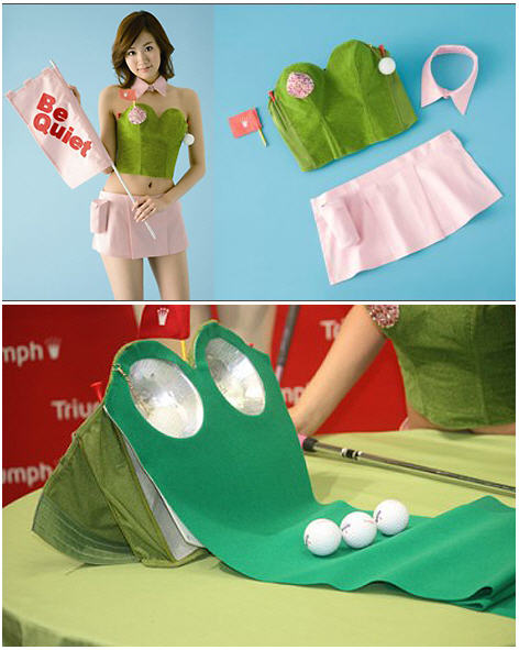 Practice Your Golf Game On A Bra That Doubles As A Putting Green