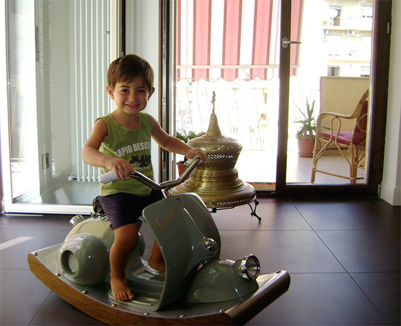 Old Vespa Body Turned Into A Child’s Vespa Rocker