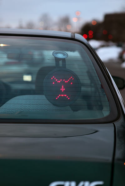 Drivemocion LED Car Sign Makes Middle Finger Obsolete