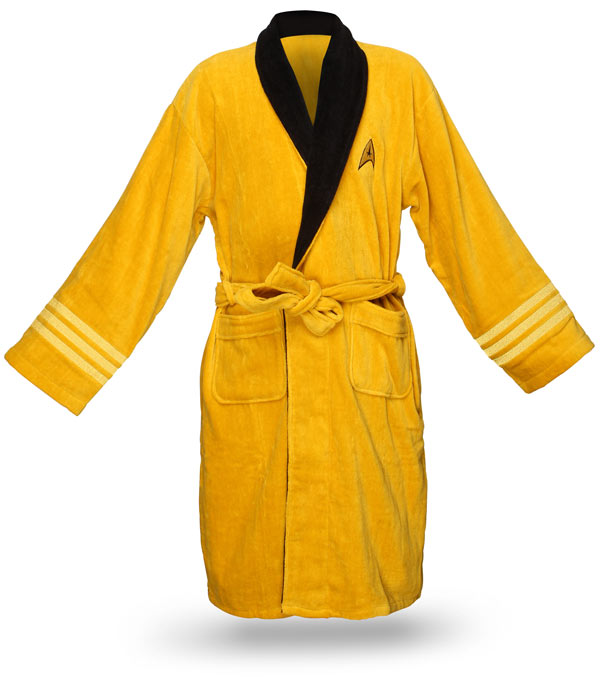 Star Trek Costume TOS Yellow Bath Robe High Quality Cotton Velour Male Bathrobe