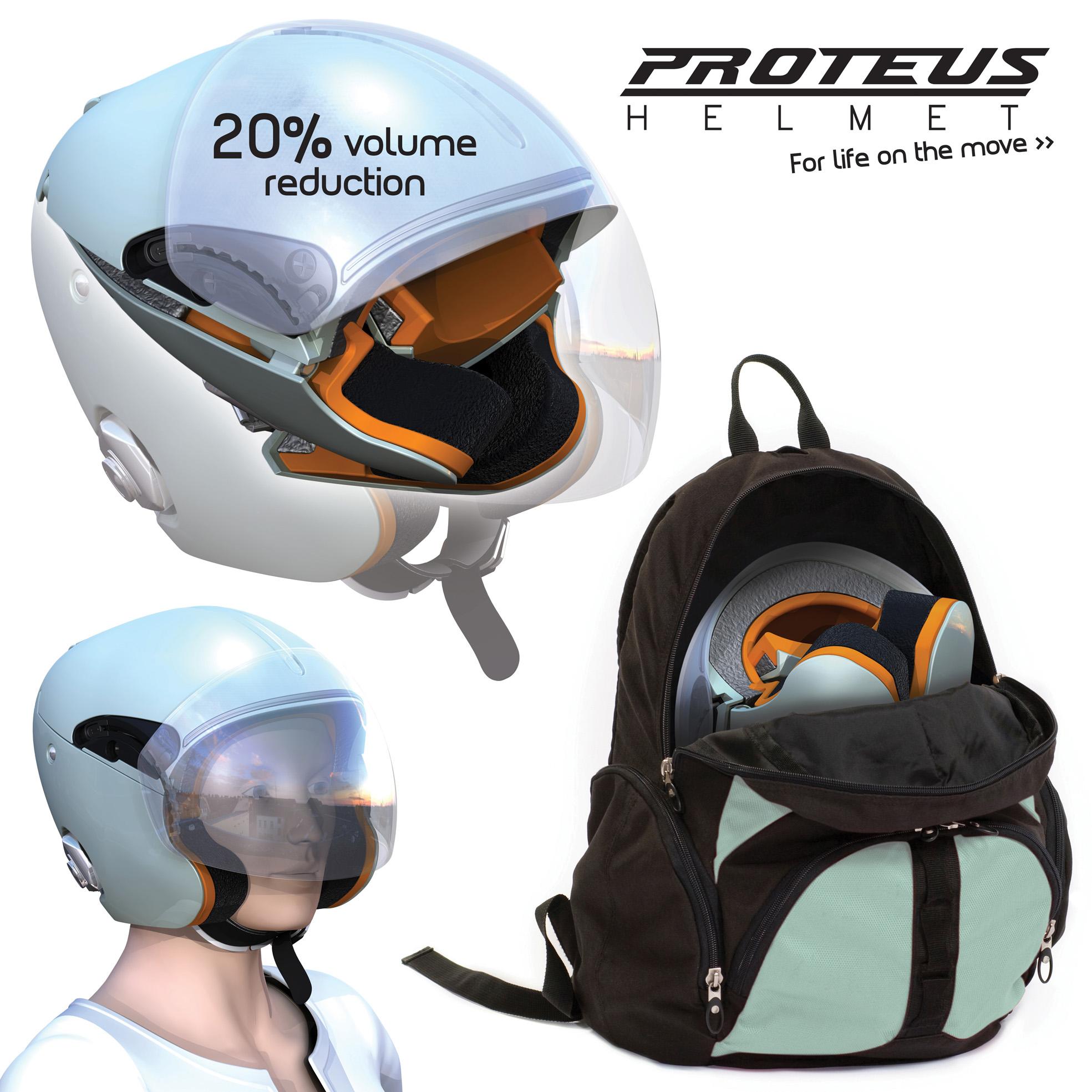 Proteus Helmet Folds For Storing In A Bag