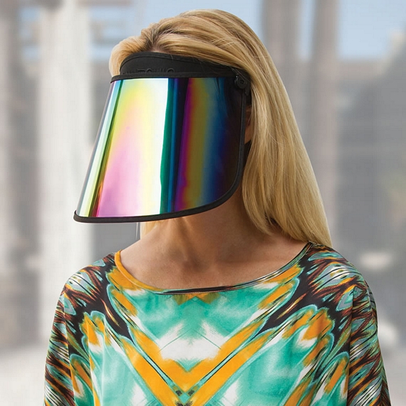 PAPARAZZI SUN VISOR BLACK Sun Protector Visors Face Masks Shield Head Cover Mask 