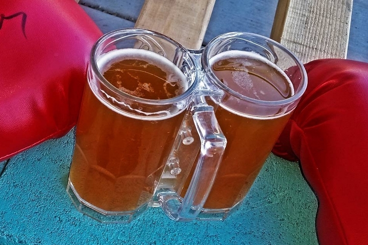 Two-Fisted Drinker Beer Mug