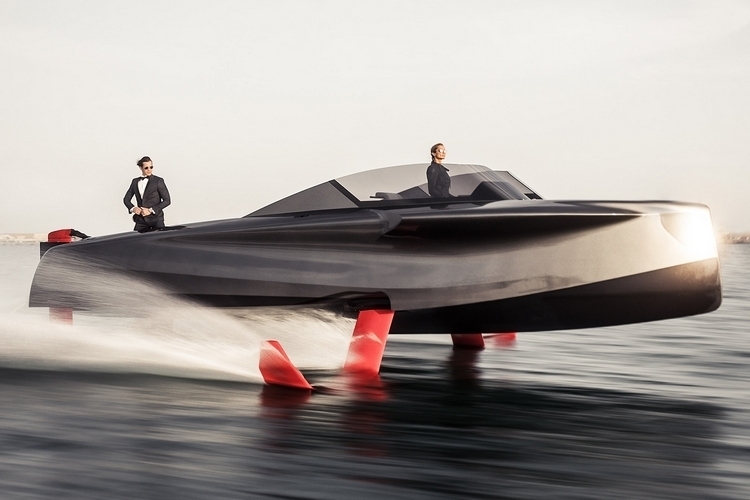 luxury hydrofoil yacht