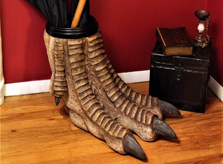 regal-robot-faux-dinosaur-foot-waste-basket-3