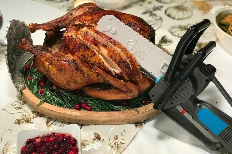 Carve That Turkey Like A Pro With This Electric Chainsaw Knife