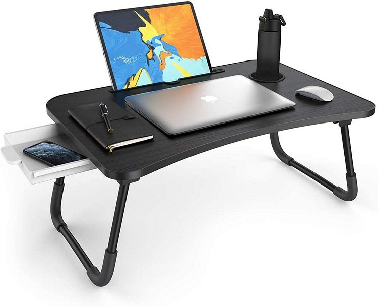 Laptops Stand Lap Table Bed Desk for Laptop and Writing Laptop Bed Tray Table,Lap Desk with Cup Holder & Legs,Adjustable Laptop Desk Working from Home,Folding Lap Computer Desk for Sofa Couch Office