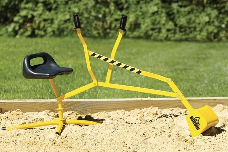 Big Ride-On Sit-On Sandbox Working Crane Excavator Reeves Kids Bucket Toy Digger 